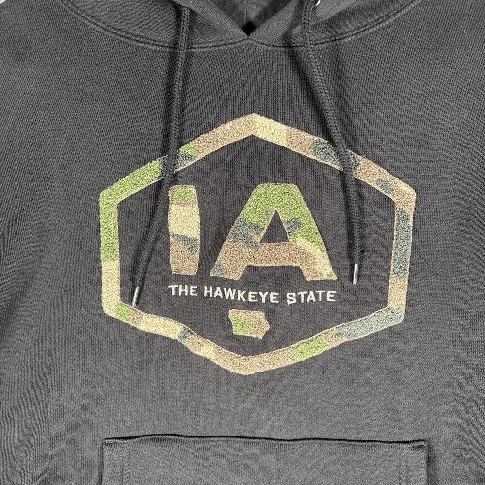 State‎ Of Mine Hoodie Men’s Size L Black Iowa Hawkeye State Hoodie